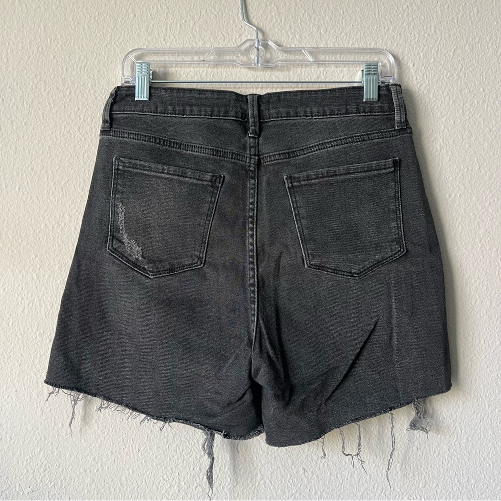 Just USA Distressed Black Denim Shorts - Picture 5 of 6